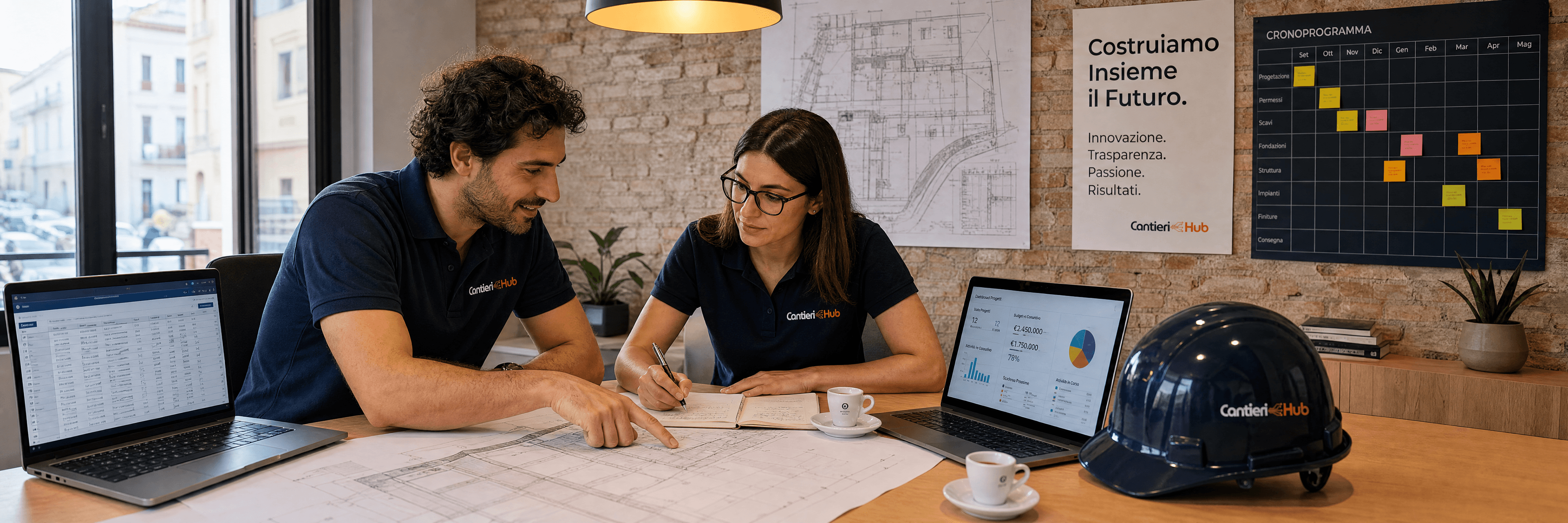 Il team di Cantieri Hub al lavoro
